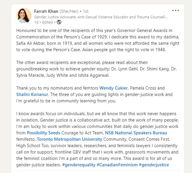 Farrah Khan Statement